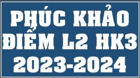 TB phúc khảo bài thi lần 2 học kỳ 3 năm học 2023-2024